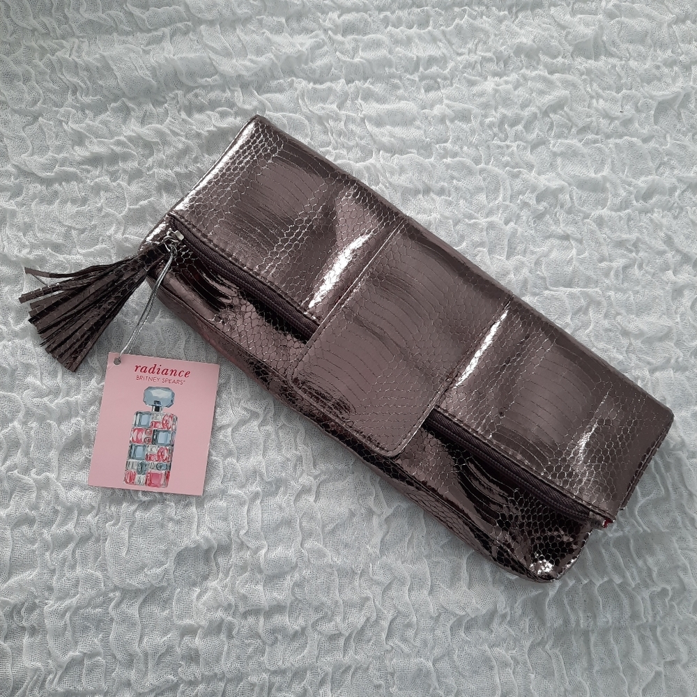 Britney Spears "RADIANCE" Metallic Wallet/Clutch~NWT~Collectible Promo